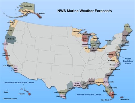 A chance of rain after midnight. . National weather service marine forecast